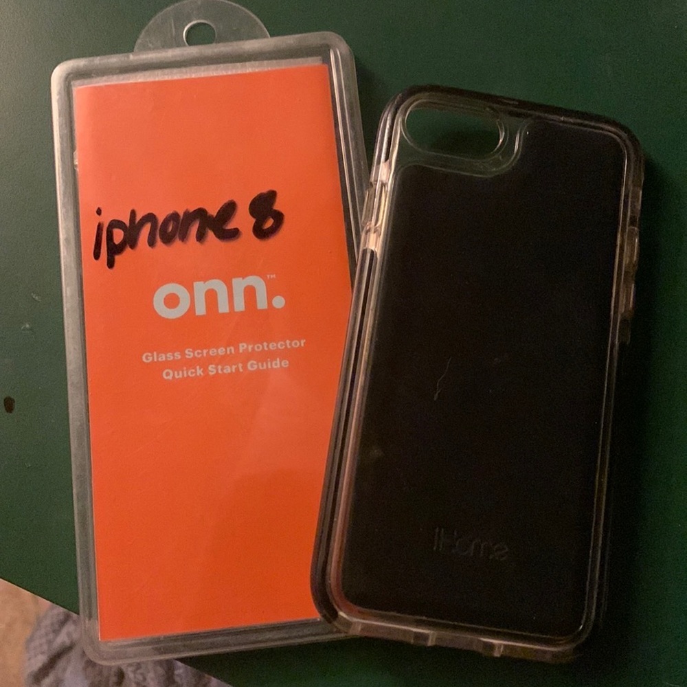 iPhone 8 case (used 1 month) & screen protector (new in box)